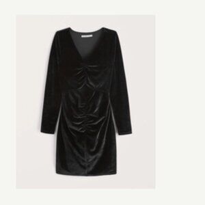 Ruched Velvet Mini Dress